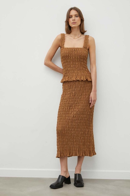 Top By Malene Birger Q71583010 hnědá AW23