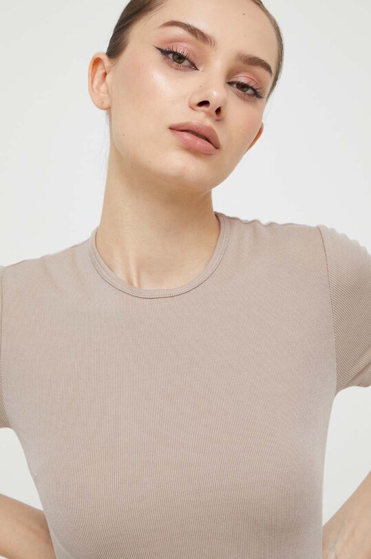 Abercrombie & Fitch t-shirt KI139.3466.402 beżowy