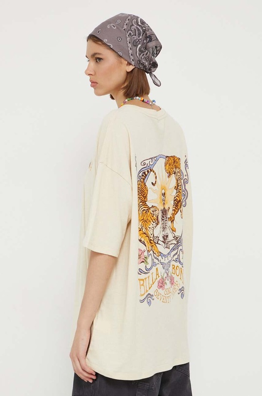 Odzież Billabong t-shirt bawełniany EBJZT00205 beżowy