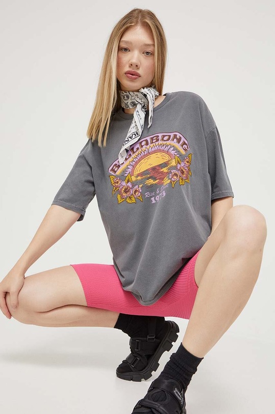 Billabong t-shirt bawełniany nadruk szary UBJZT00311