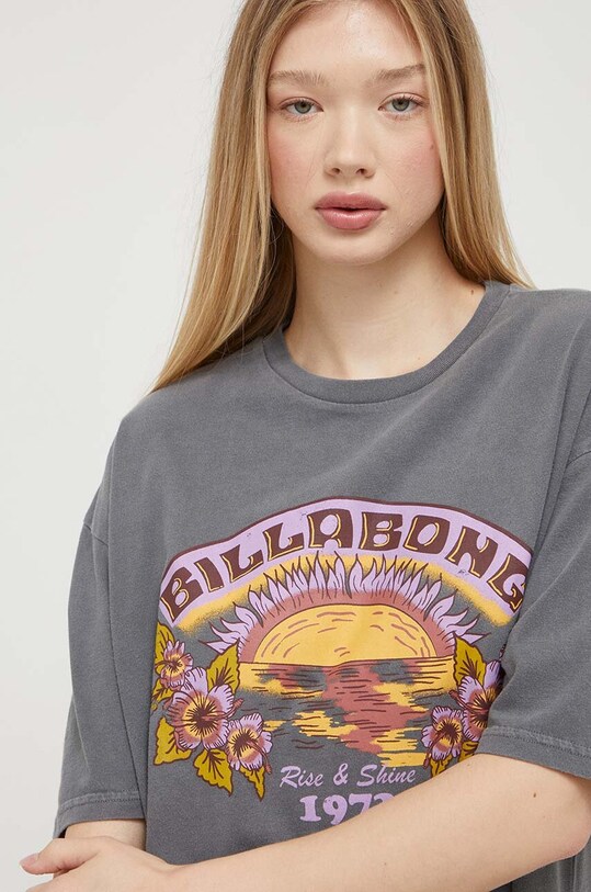 Billabong t-shirt bawełniany szary UBJZT00311