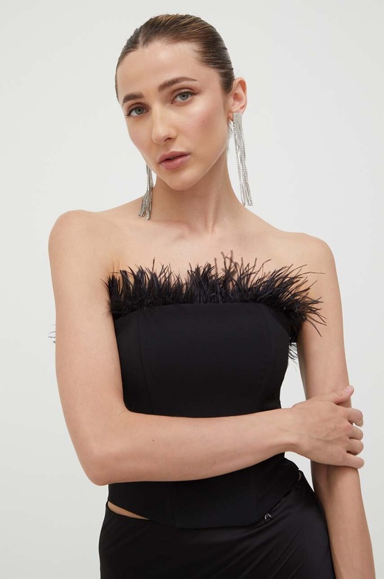 Patrizia Pepe top ujjatlan fekete 8C0661.A6F5