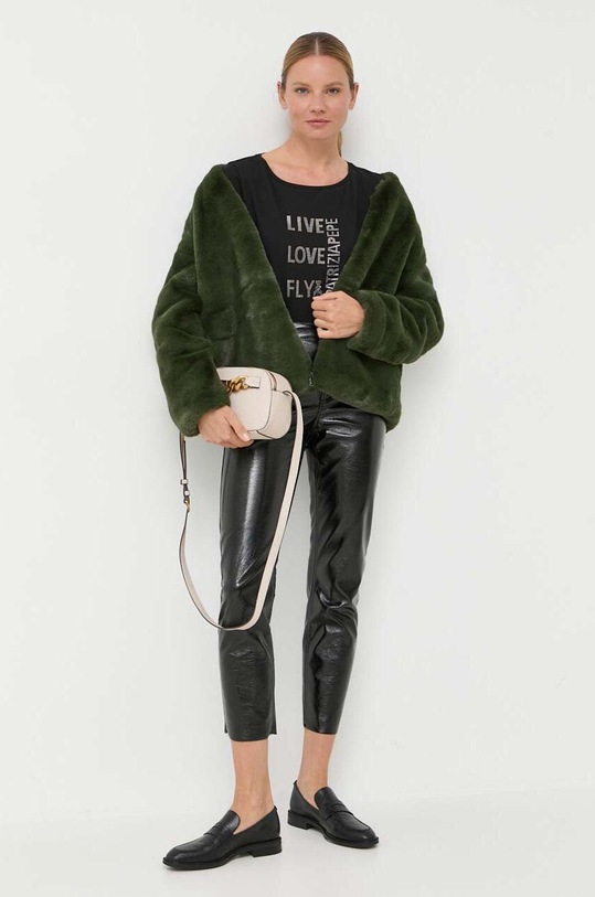 Patrizia Pepe pamut póló 8M1534.J043 fekete AW23