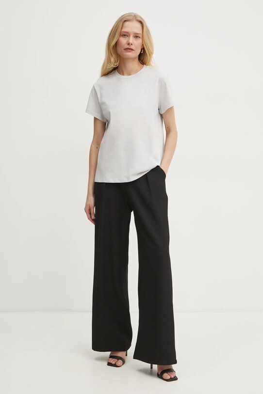 Patrizia Pepe tricou din bumbac 8M1543.J111 gri SS25