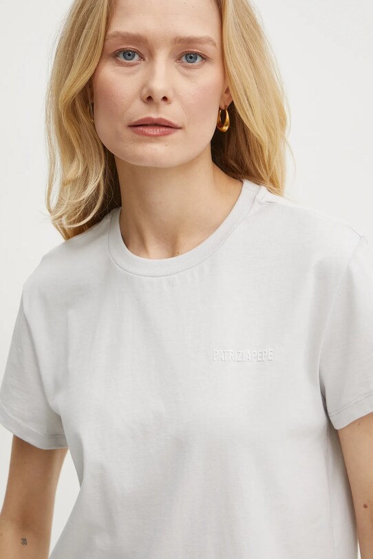 Patrizia Pepe tricou din bumbac gri 8M1543.J111