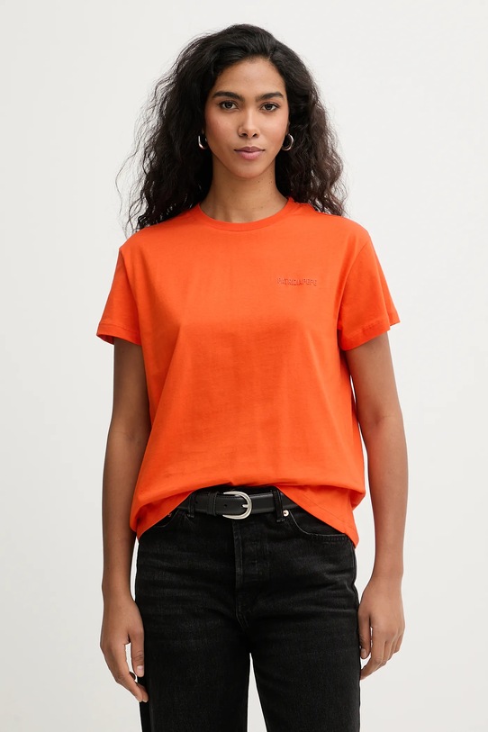 Patrizia Pepe t-shirt in cotone semplice arancione 8M1543.J111