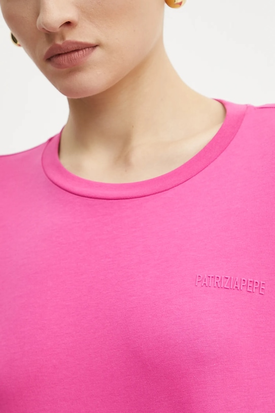 Хлопковая футболка Patrizia Pepe 8M1543.J111 розовый