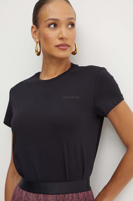 Bavlnené tričko Patrizia Pepe čierna 8M1543.J111