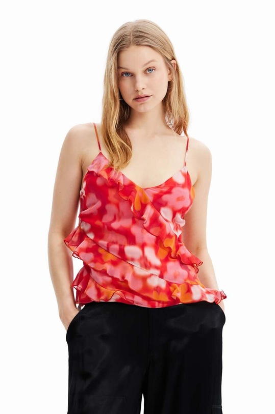 Desigual bluza cu modele rosu 23WWBWX2