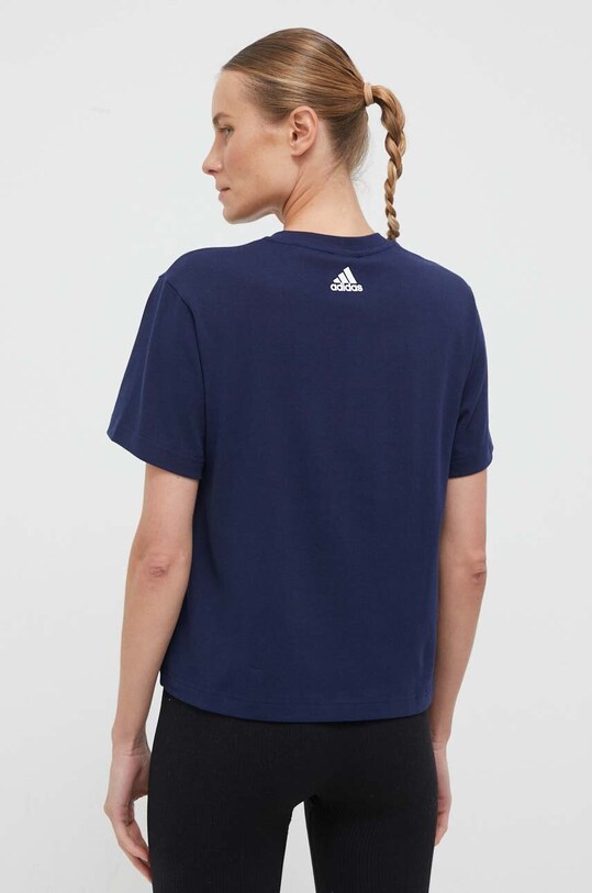 Odzież adidas t-shirt bawełniany x FARM Rio IM2390 granatowy