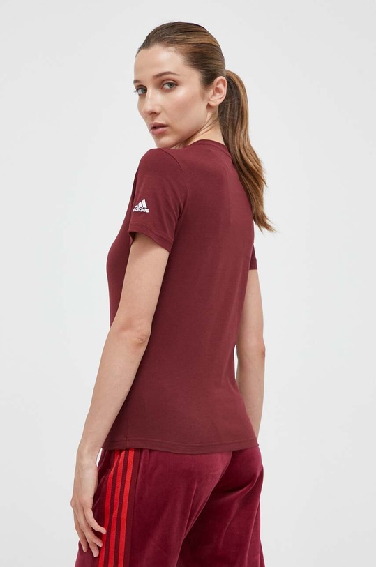 Одежда Хлопковая футболка adidas IM2829 бордо