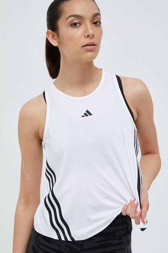 adidas Performance top treningowy Hyperglam z elastanem biały IK9581