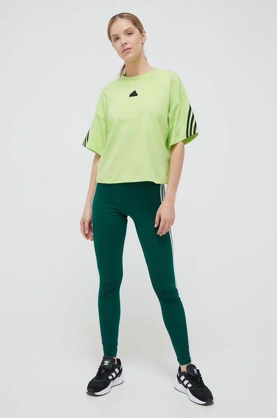 adidas t-shirt bawełniany IL3062 zielony AW23