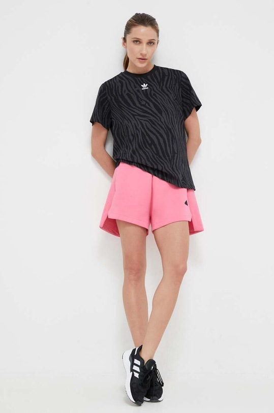 Βαμβακερό μπλουζάκι adidas Originals II5869 μαύρο AW23