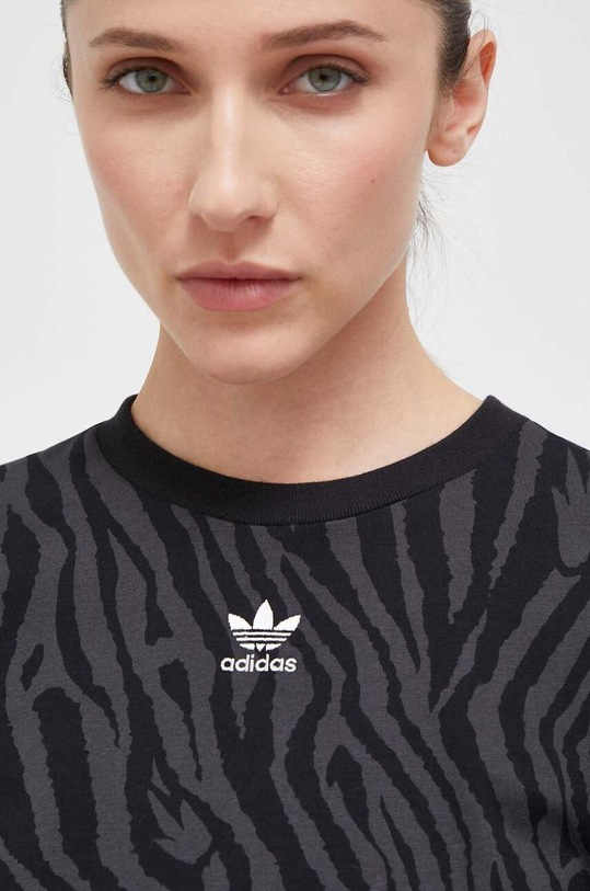 Βαμβακερό μπλουζάκι adidas Originals II5869 μαύρο