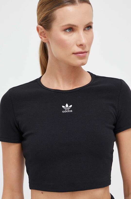 Тениска adidas Originals вталена черен II8057