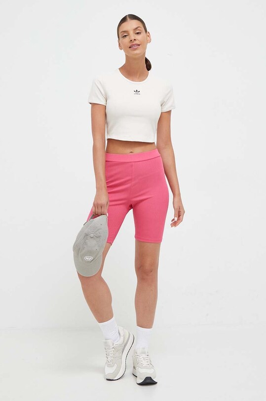 Тениска adidas Originals IJ7804 бежов SS24