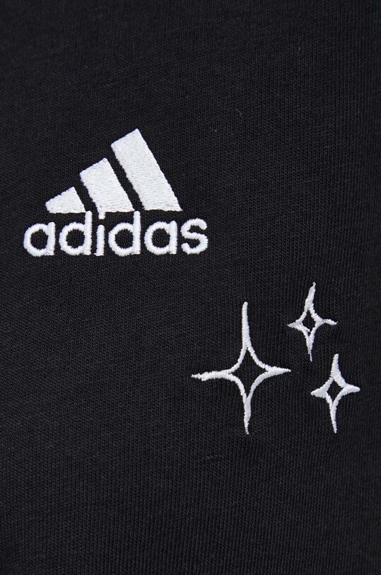Βαμβακερό μπλουζάκι adidas IJ8743 μαύρο