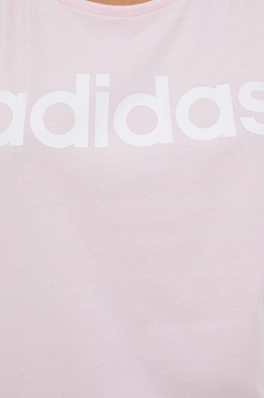 Bavlněný top adidas IC4441 růžová