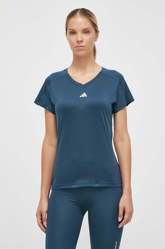 adidas Performance t-shirt treningowy Train Essentials Minimal Branding z elastanem zielony HZ5663