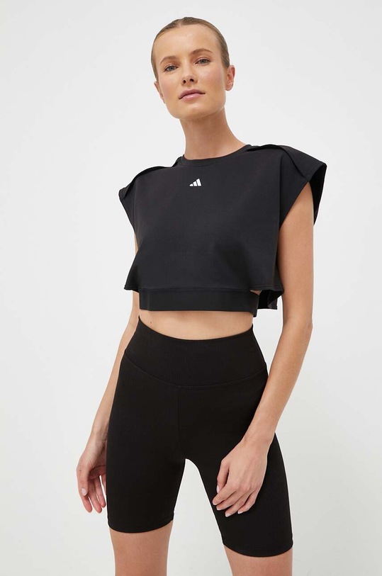 adidas Performance t-shirt treningowy Power z elastanem czarny IA1034