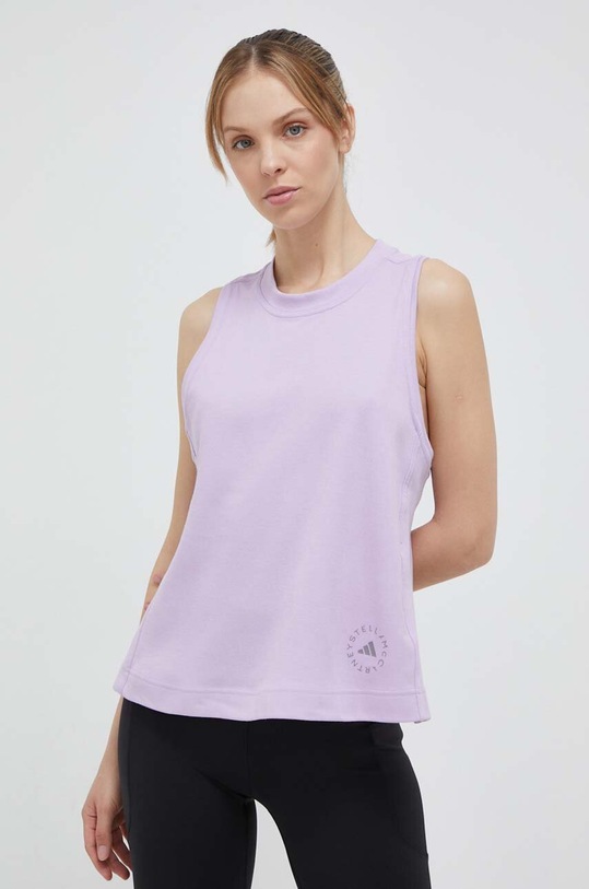 adidas by Stella McCartney top fioletowy IA1513