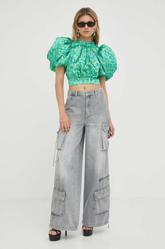 Blúzka Rotate 1111182804 zelená AW23