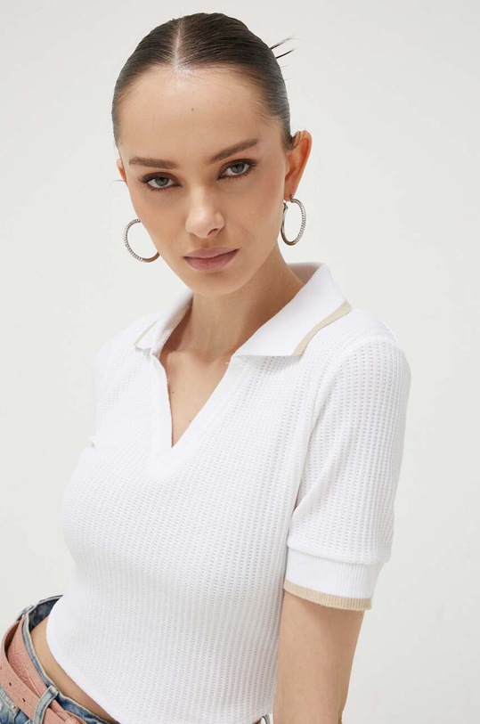 Tričko Guess Originals béžová W3YP33KBUJ0