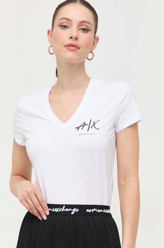 Armani Exchange t-shirt biały 6RYT06.YJC7Z