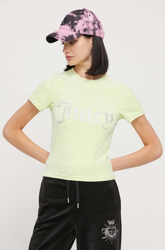 Μπλουζάκι Juicy Couture με ελαστάν πράσινο JCWC221002.481