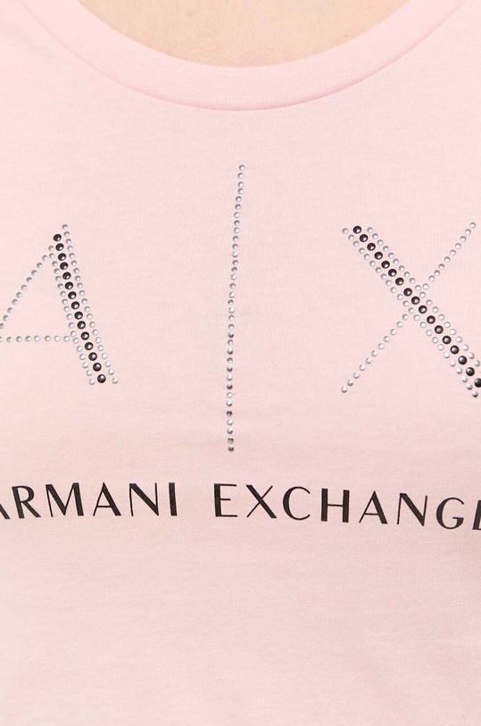 Armani Exchange tricou din bumbac 8NYT83.YJ16Z roz
