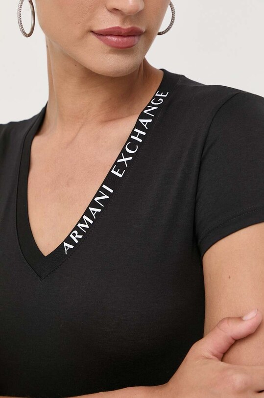 Armani Exchange t-shirt bawełniany 6RYT32.YJ16Z czarny
