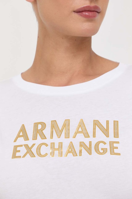 Armani Exchange longsleeve bawełniany 6RYT56.YJ8QZ biały