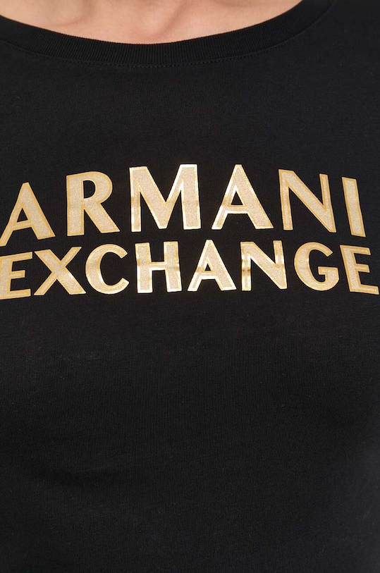 Armani Exchange longsleeve bawełniany czarny 6RYT56.YJ8QZ