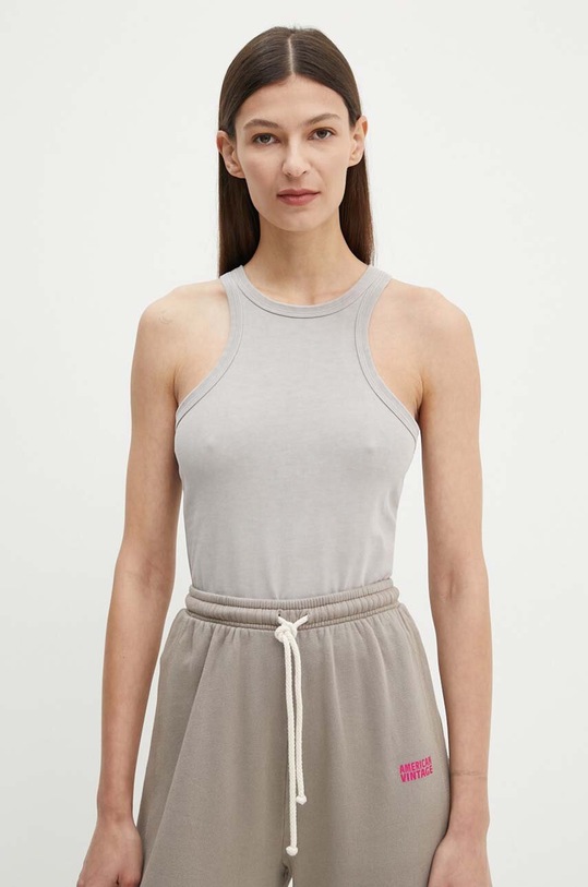 Βαμβακερό τοπ Samsoe Samsoe γκρί F23300037