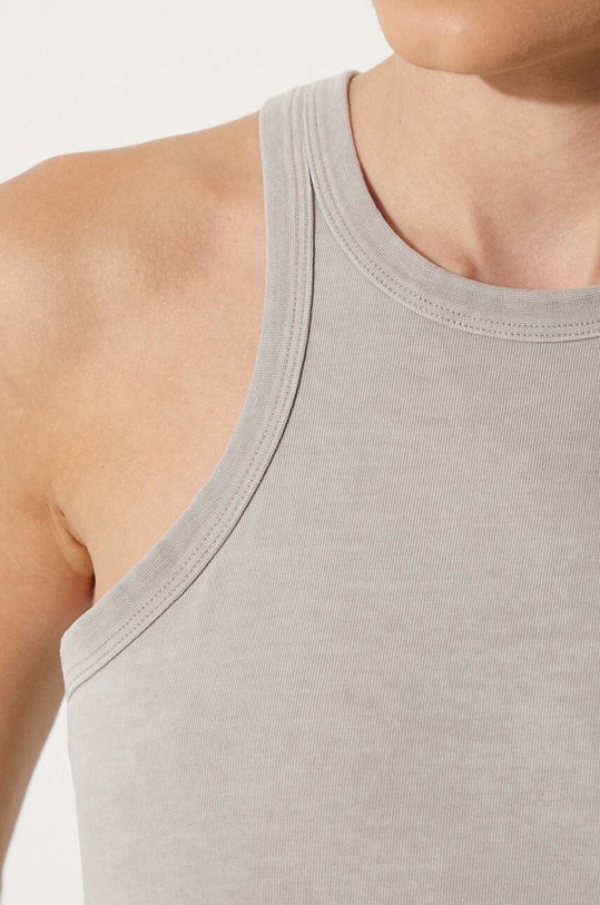 Samsoe Samsoe top din bumbac F23300037 bej