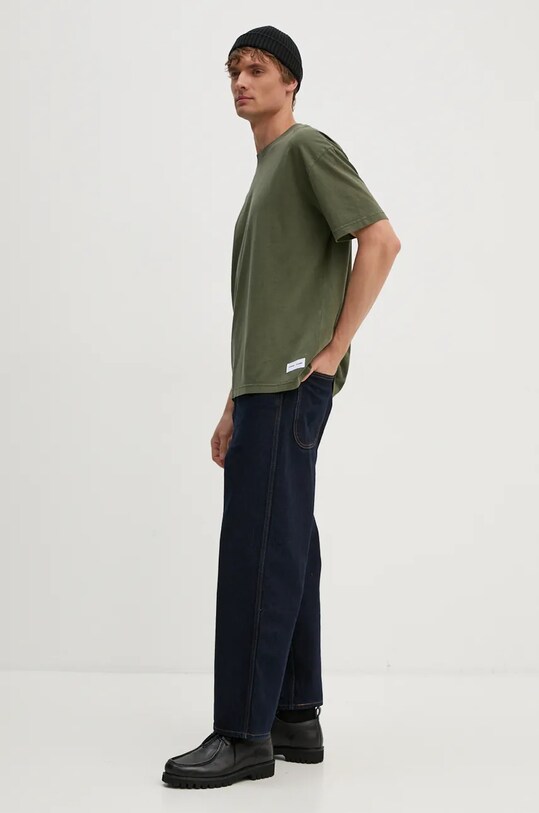 Samsoe Samsoe tricou din bumbac M22300090 verde AW24