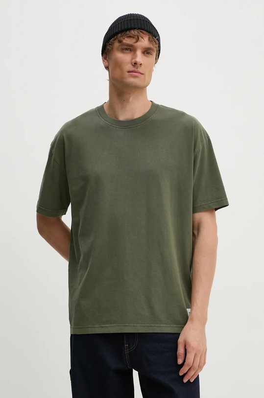 Bavlněné tričko Samsoe Samsoe zelená M22300090