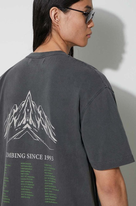 Samsoe Samsoe t-shirt bawełniany aplikacja szary M23300068