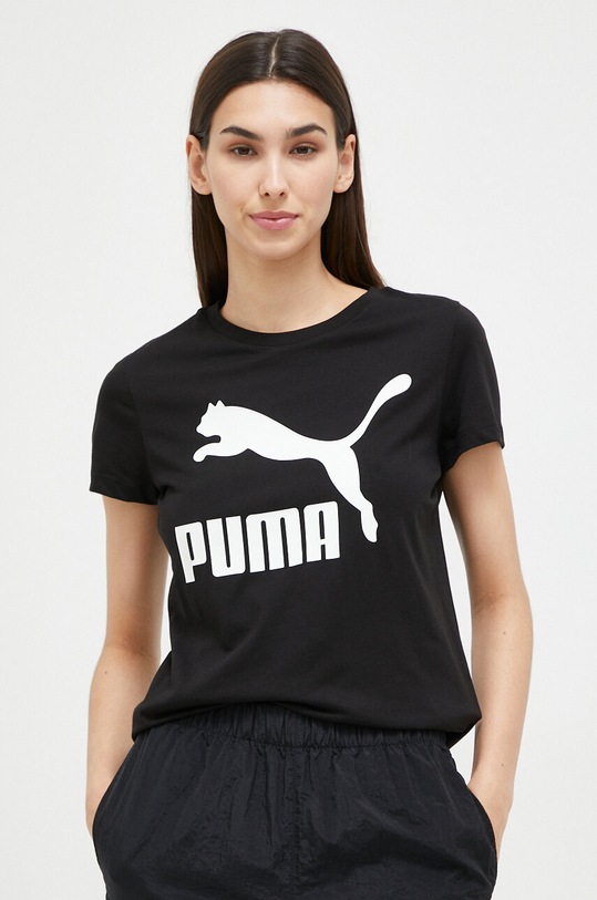 Puma pamut póló fekete 530076