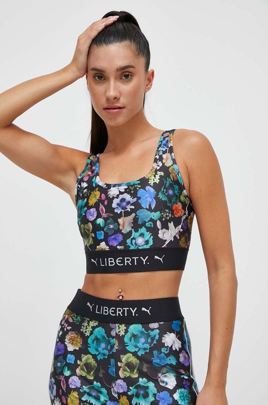Puma top de antrenament x Liberty flori negru 622206