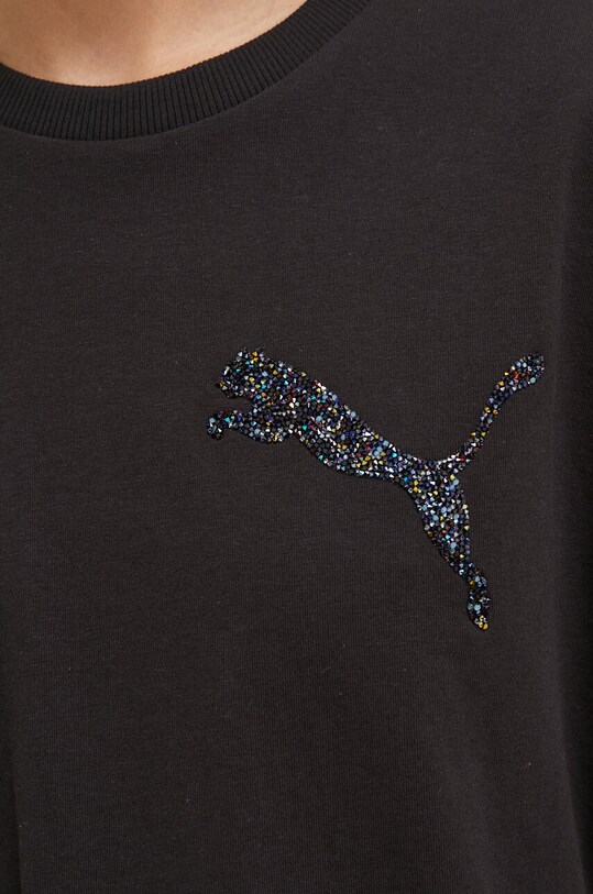 Puma t-shirt bawełniany PUMA X SWAROVSKI czarny 622249