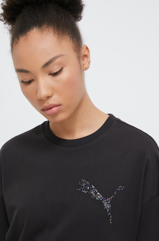 Puma tricou din bumbac PUMA X SWAROVSKI 622249 negru