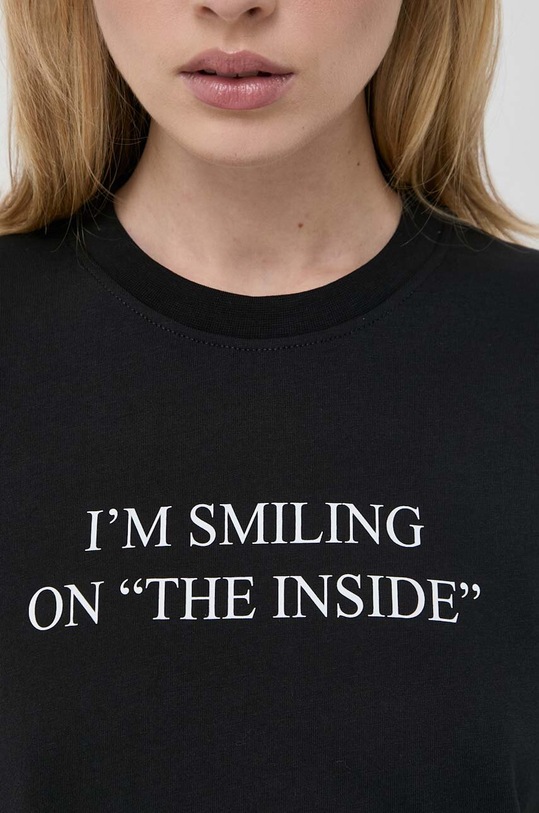 Victoria Beckham t-shirt bawełniany 1323JTS004932A czarny