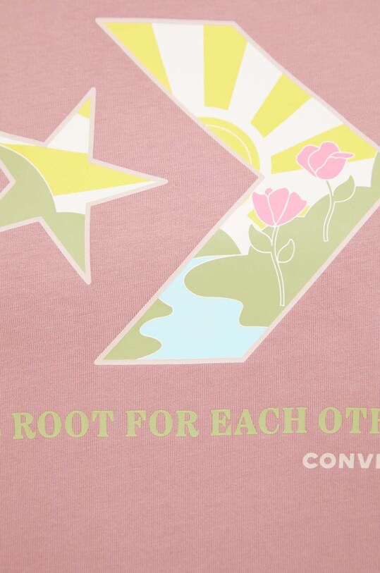 Converse tricou din bumbac roz 10025214.A03