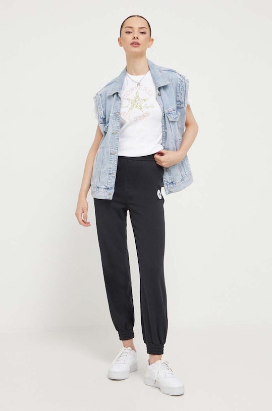 Bavlněné tričko Converse 10025212.A01 bílá AW23