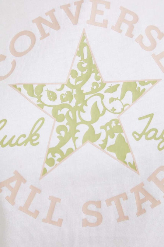 Bavlněné tričko Converse 10025212.A01 bílá