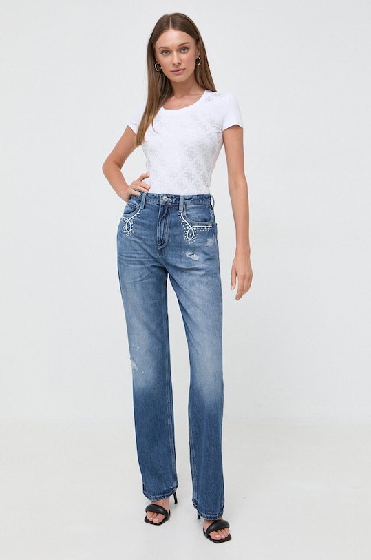 Μπλουζάκι Guess W3BI53.J1314 λευκό AW24