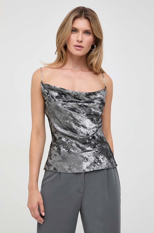 Guess t-shirt srebrny W3BH61.WFQA0