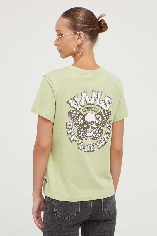 Oblečenie Bavlnené tričko Vans VN000ABSBYY1 zelená
